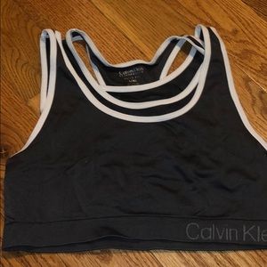 Calvin Klein Sports Bra L/XL Grey and White